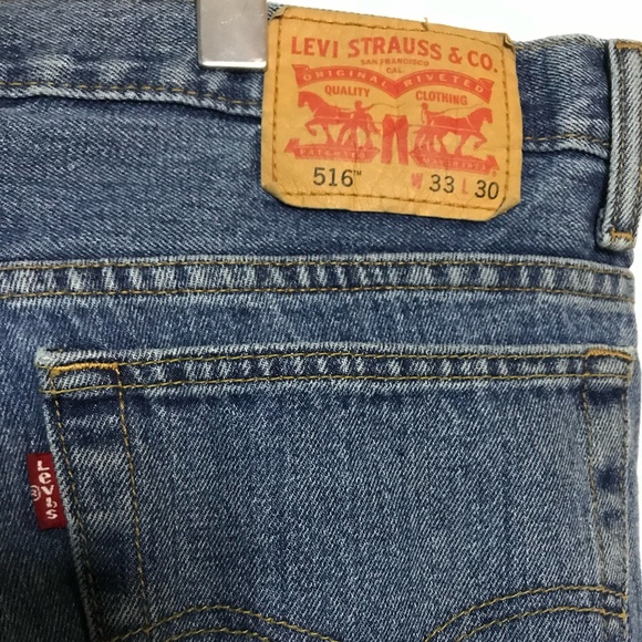 Levi's Men's 516 Straight Leg Slim Fit Jeans - Light Wash, Size 33x30 - Picture 5 of 6